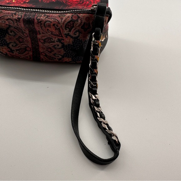 GIVENCHY 
Rubber Effect Calfskin Floral Print Pandora Wristlet Black Multicolor - Picture 15 of 16